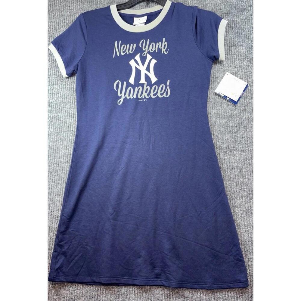 NY Yankees MLB Girls Dress Navy Large - 14 NWT New York Baseball Youth NYY